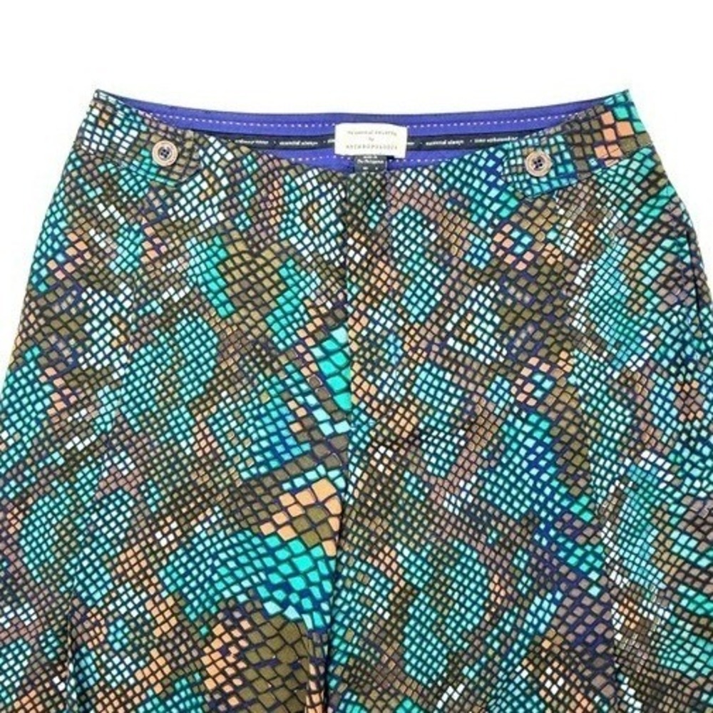 Anthropologie, Snakeskin Print Wide Leg Culottes, Boho Festival Casual‎
